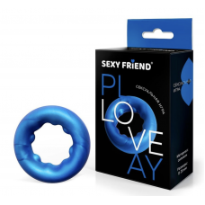Эрекционное кольцо Love play от Sexy friend, синее, 28 мм